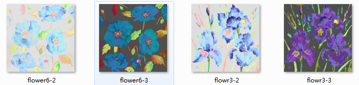 紫色水彩花印花JPG设计素材