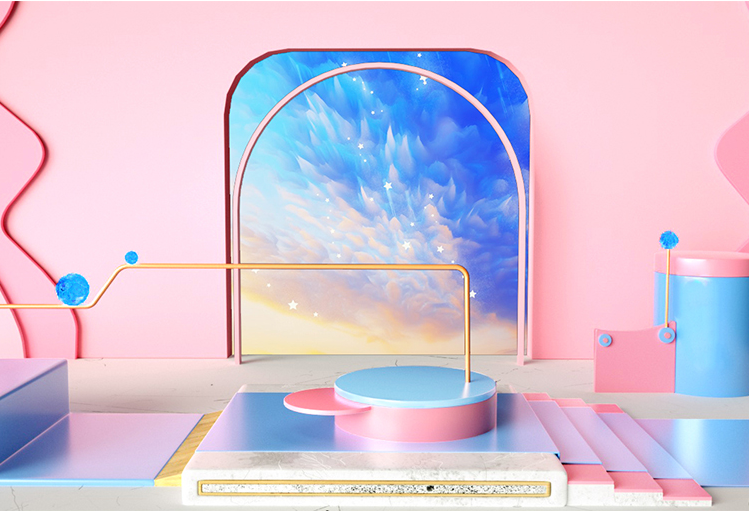 电商促销3D立体场景海报