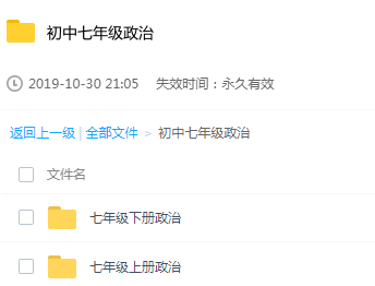 初中七年级政治学习辅导教程