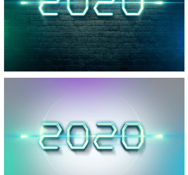 鼠年新年2020年艺术字体