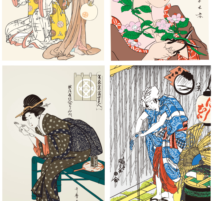 日式插画海报