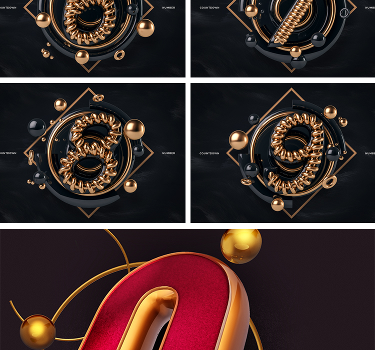 PSD格式C4D数字