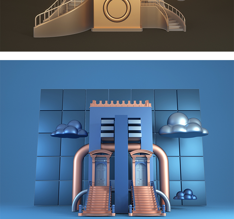 C4D装饰元素模型