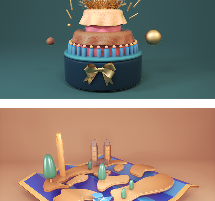C4D装饰元素