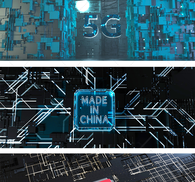 C4D工程源文件5G电商科技背景