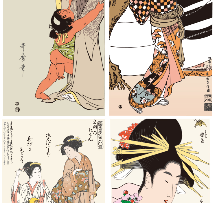 日式插画海报