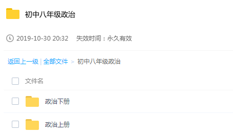 初中八年级政治学习辅导教程
