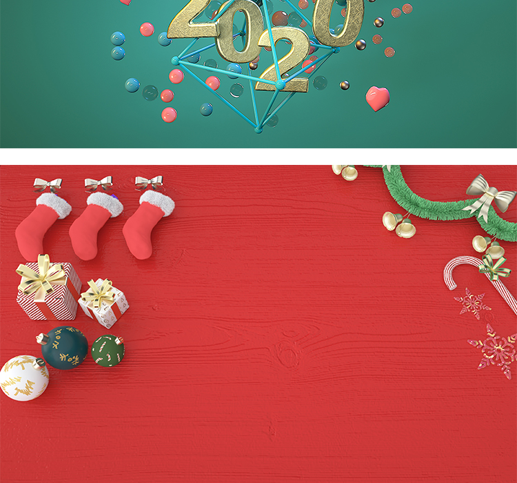 鼠年C4D场景2020年新年圣诞