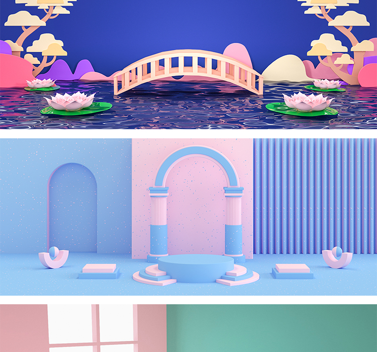C4D电商场景banner