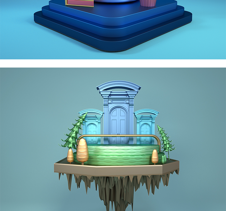 C4D装饰元素模型