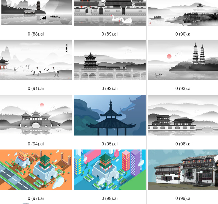 城市建筑矢量
