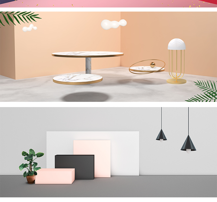 C4D电商场景banner