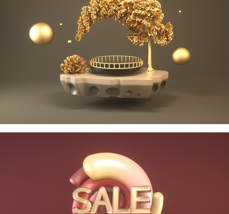 C4D装饰元素模型