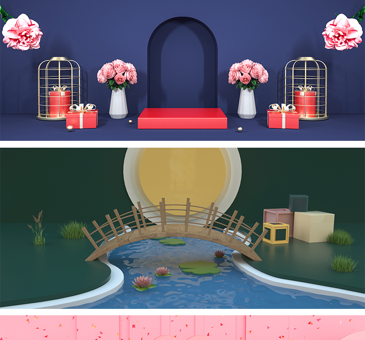 C4D电商场景banner