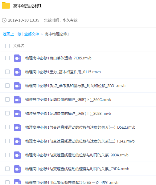 高中物理必修1学习辅导教程