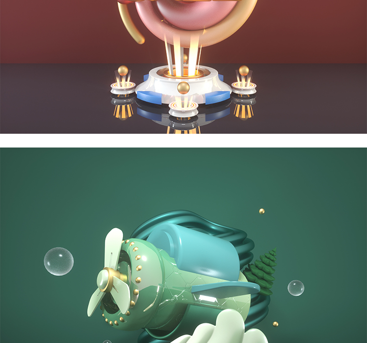 C4D装饰元素模型